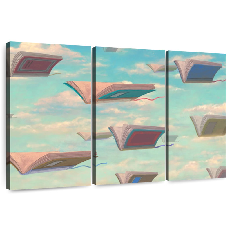 Livres volants fantaisistes Kerner, H 32 po x l 50 po