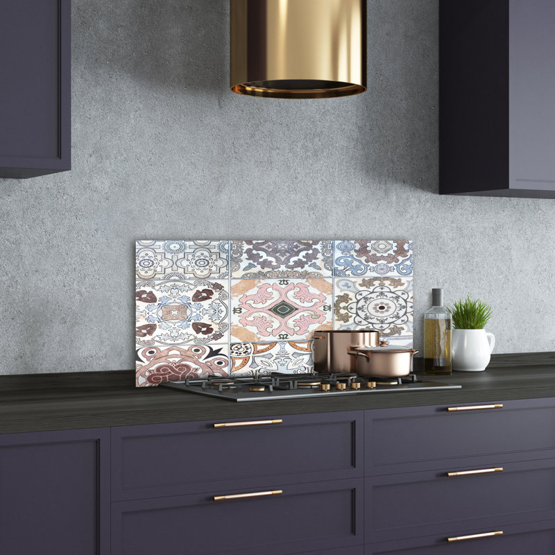 Binni 50cm W x 100cm L Glass Peel and Stick Panel