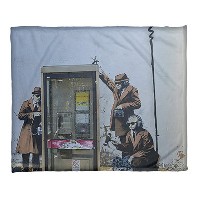 Banksy Sewn Throw Blanket