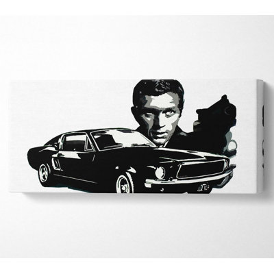 Steve Mcqueen Bullitt - Wrapped Canvas Print