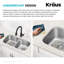 Évier de cuisine en acier inoxydable 60/40 KRAUS-115303335-115303332