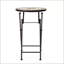 SILVESTER END TABLE With Stone Mosaic Top And Foldable Design For Versatile Outdoor Use, Perfect For Patio And Backyard Decor.