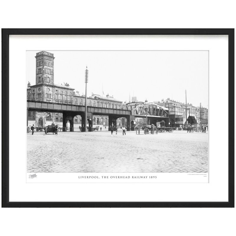 Liverpool, The Overhead Railway 1895 by Francis Frith - Single Picture Frame Print, 40cm H x 50cm W x 2.3cm D