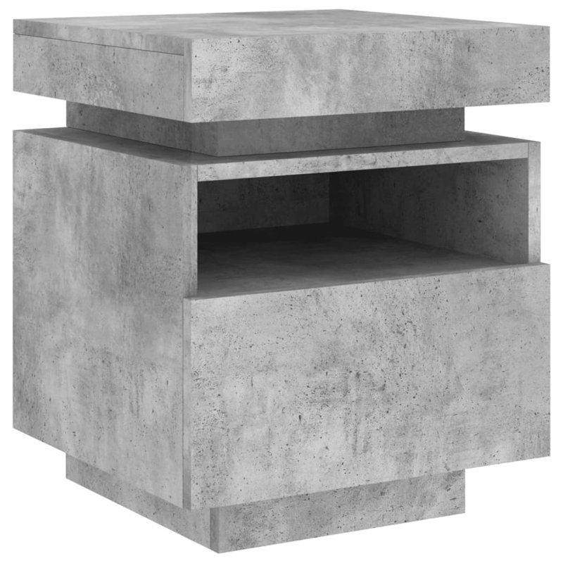 Bouyer 39cm W Bedside Table, Concrete Grey