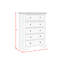 Ensemble de chambre à coucher Aryion Youth Queen UPH 5 pièces blanc-1320850082