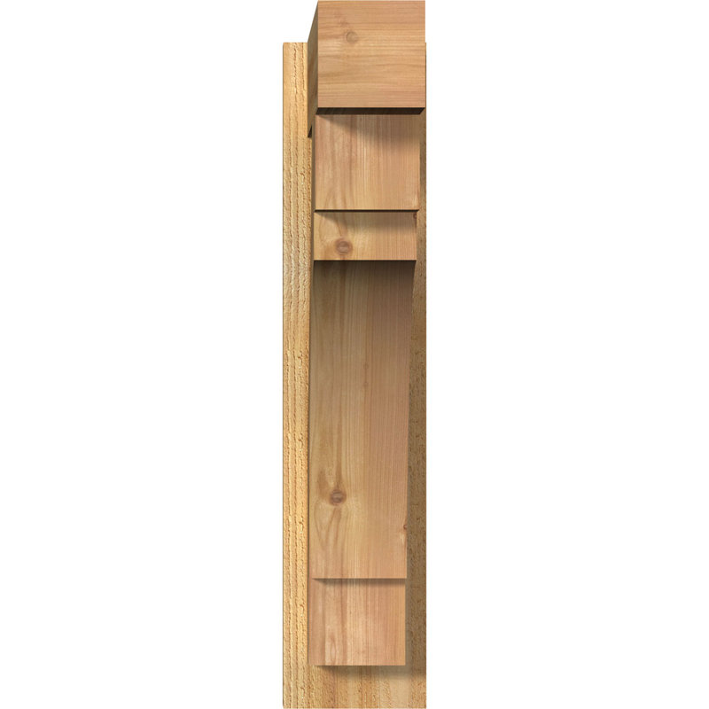Persienne en bois Merced Block Rustic Timber, P 20 po x H 28 po, 8" W Western Red Cedar (Rough Sawn)