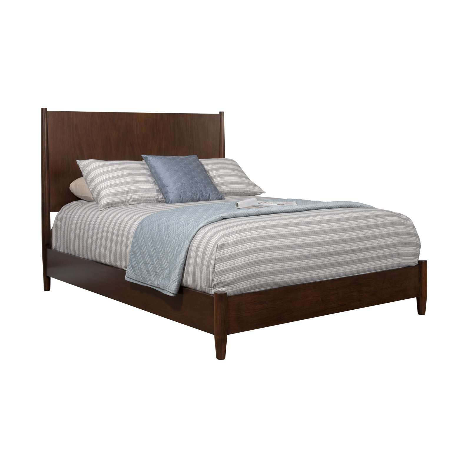 Williams Low-Profile Bed, California King, Walnut
