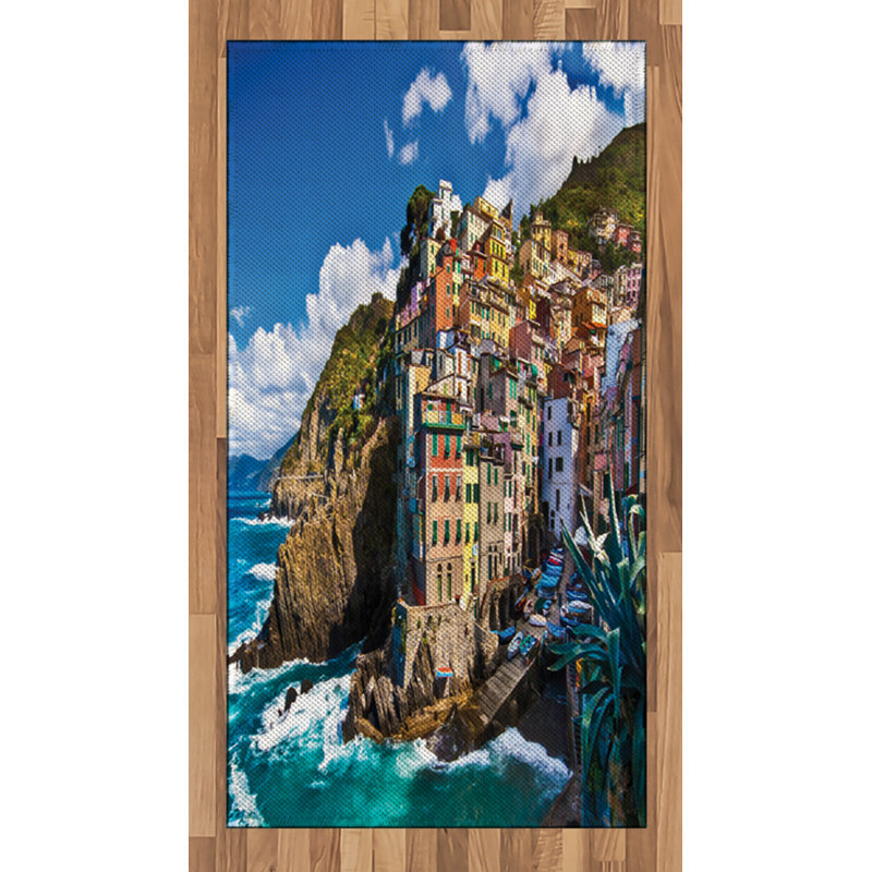 Sea Life High Density Long Fiber Poly Threads Decorative Area Rug Carpet, Rectangle 2'7" x 5'