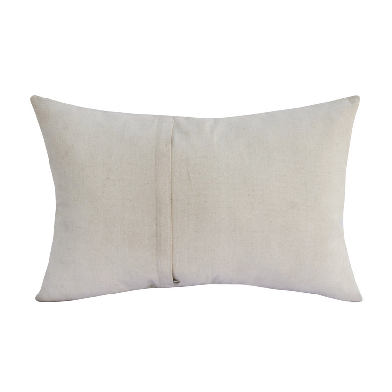 Coussin Shaggy, H 16 po x l 24 po, Patchwork beige