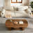 Modern Oval 2-Tier Center Table With Storage