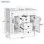 Meuble-lavabo blanc 36 po avec lavabo - armoire moderne 2 portes et tiroirs à fermeture douce Meuble de rangement en céramique spacieux et élégant