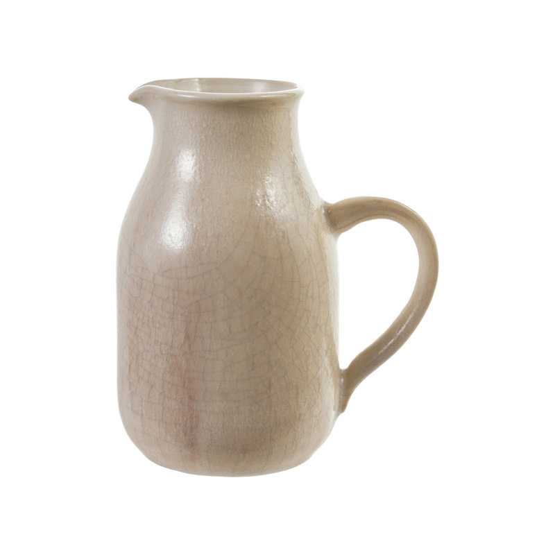 Cream & Plum Reactive Glaze Stoneware Pitcher