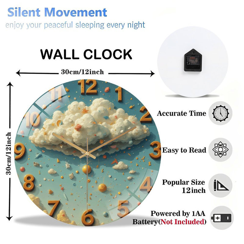 Horloge murale 12 po
