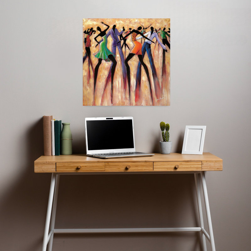 T.G.I.F. Art abstrait contemporain, H 18 po x l 18 po