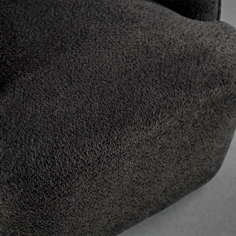 Fauteuil demi-tonneau pivotant à 360 ° l 30,2 po, Gris anthracite, 1