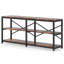 Canapé rustique de style campagnard, table de vestibule à 3 niveaux, console, meuble télé, bibliothèque