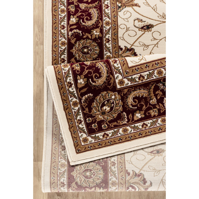 Tapis de couloir de luxe Stain, 2 pi 7 po X 9 10 po, tissé à la machine, style traditionnel orné classique, 100% polypropylène, envers en jute, idéal pour les endroits très fréquentés, fabriqué à la machine avec des motifs,