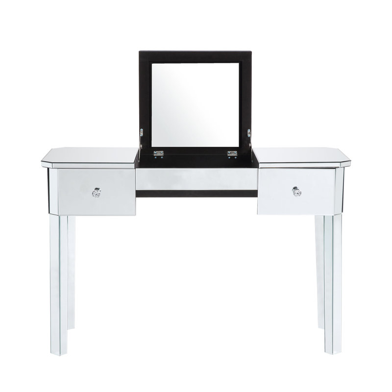 Coiffeuse à miroir 2 tiroirs Louisa