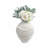 Decorative Vase with Ripple Texture for Table Decor - Artistic Tall Flower Vase Accent for Office, Bedroom, or Living Room Decor - Ivory-836227245