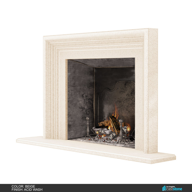 Oslo Fireplace Surround, Acid Wash Beige