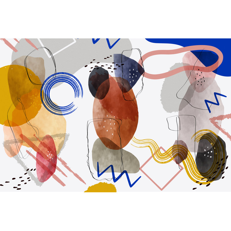 «Abstract Shapes and Patterns 225», reproduction sur toile tendue, H 12 po x l 18 po x P 1,5 po