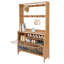 Armoire de rangement rectangulaire pour chaussures avec porte transparente à 8 crochets
