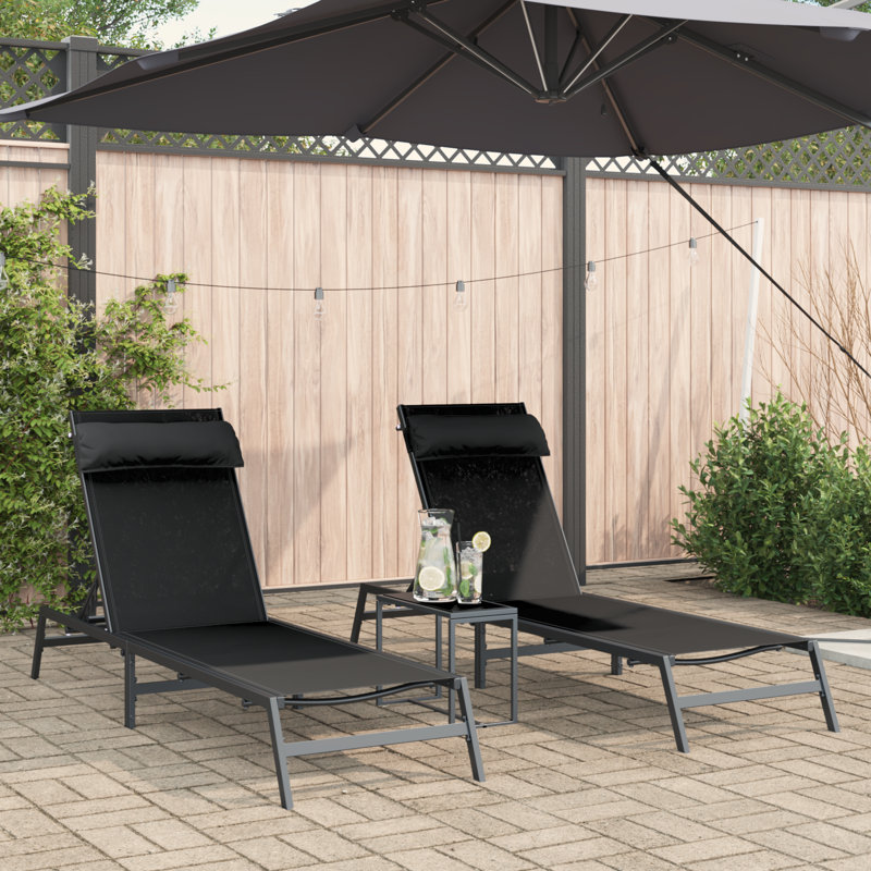 vidaXL Sunloungers Steel Outdoor