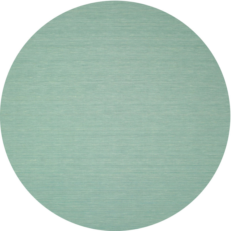 Tapis de zone vert contemporaine, Rond 4 pi