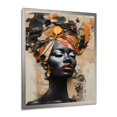 Minimalism African Fashion Woman Portrait - Africa Canvas Prints