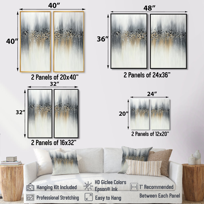 Corel - Large Abstract, reproduction d'art sur toile, 32" H x 32" W, Impression encadrée flottante, Cream