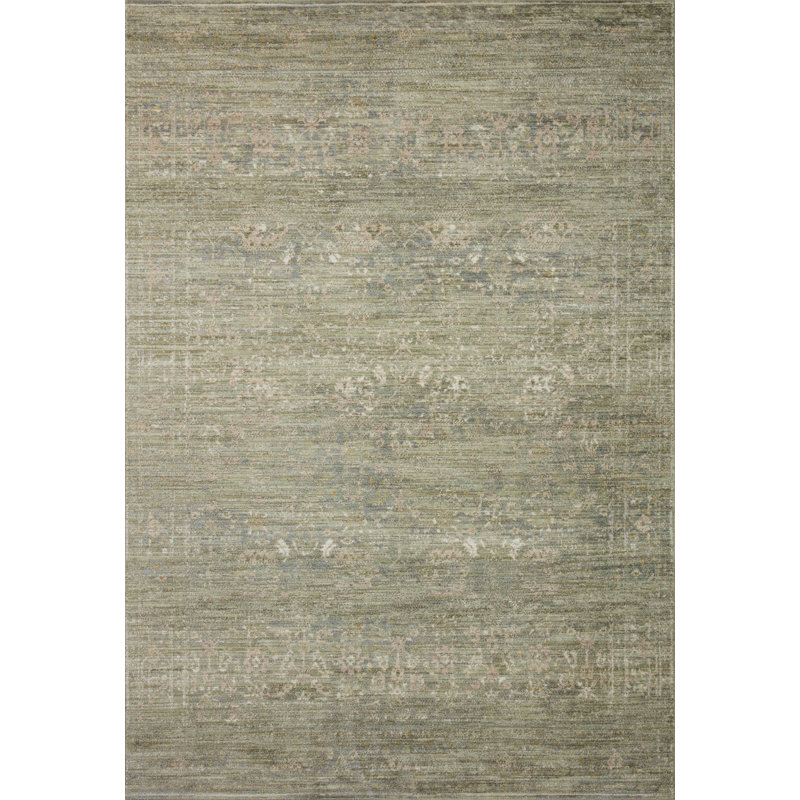 Gertwin Oriental Machine Woven Polypropylene/Polyester Area Rug in Gray/Beige, Square 1'6"
