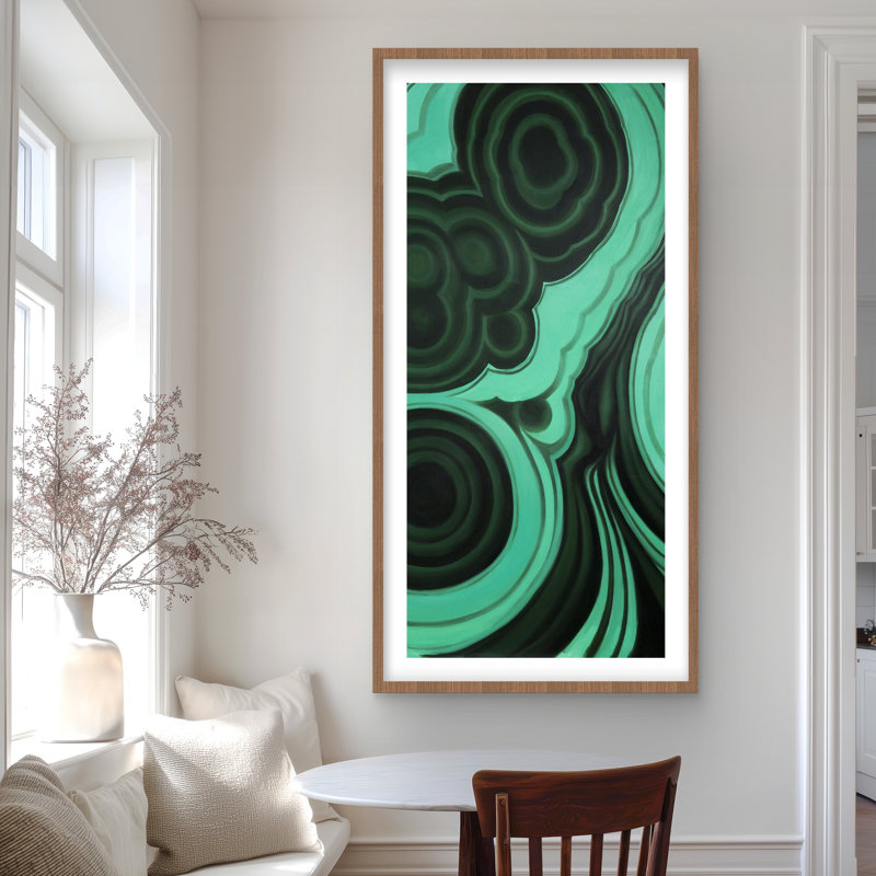 Reproduction mate de Malachite Décoration intérieure, Brun, H 48 po x l 24 po