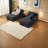 Comfortable Black Fabric Sectionals, Modern L-shaped Couch For Living Room