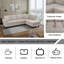 Canapé modulaire en L blanc cassé Fluffy-1133175056