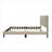 Upholstered King Size Bed In A Box, Square Headboard Design, Classic Gray With Integrated USB Charging-338979146