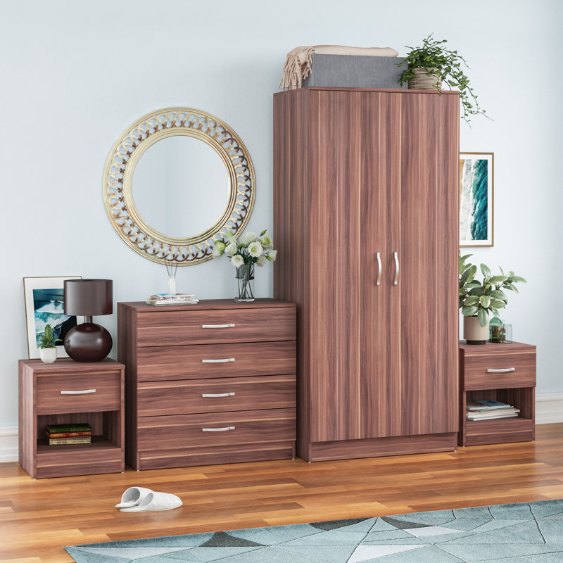 Maybery Piece Bedroom Set, Walnut