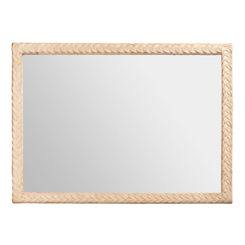Japandi Sun Bleached Rattan Wall Mirror