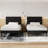 Twin Size Bed Set Upholstered Platform With Adjustable Diamond Tufted Headboard-2064481992