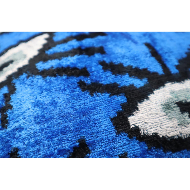 Velvet Square Pillow Cover & Insert, Blue