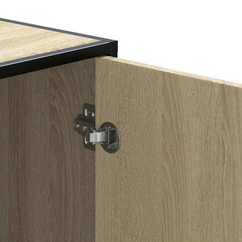 5 Pair Shoe Storage Bench, Sonoma Oak