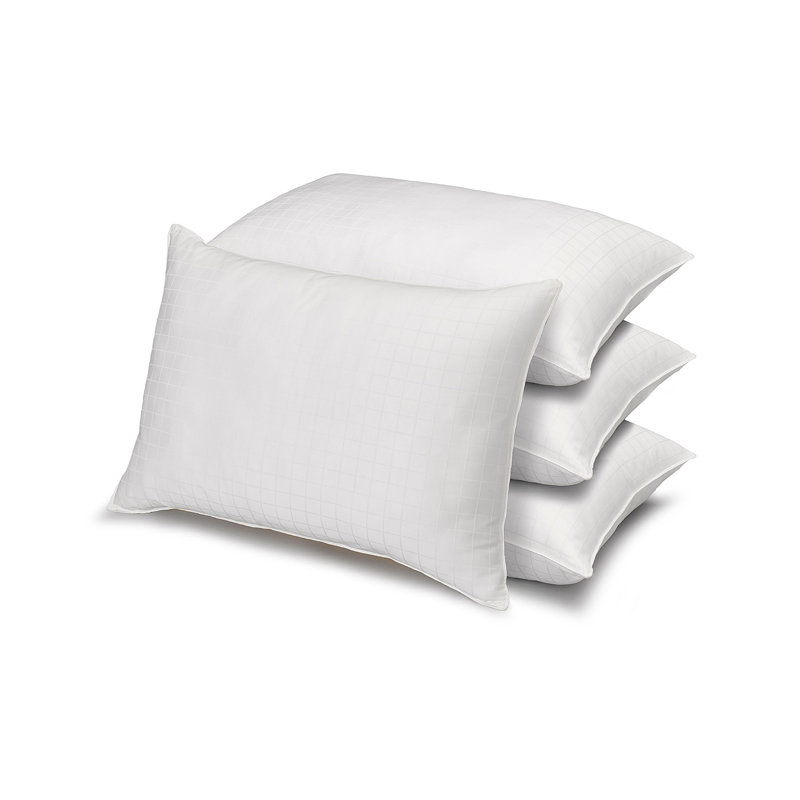 Exquisite Hotel Cotton Windowpane Pillow, Firm Density, Standard