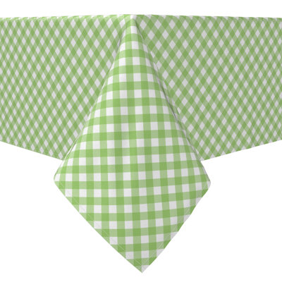 Rectangular Plaid Cotton Twill Tablecloth