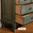 Green Solid Wood Accent Cabinet