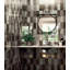 Antique 7.75" x 23.38" Decorated Glass Tile