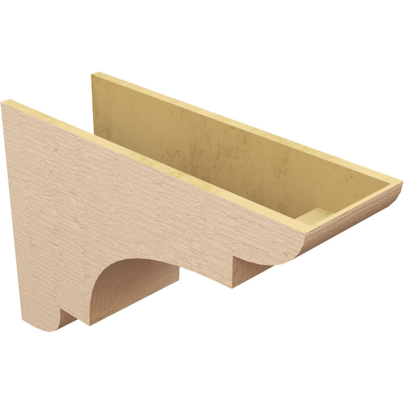 New Brighton cèdre brut grain de bois TimberThane Corbel, apprêté brun clair, H 22 po x l 11 po x P 33 po