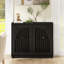 Buffet de 39 po de style Mid-Century moderne avec tablette et 2 trous de sortie-175423486