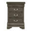 Charmante table de chevet traditionnelle grise-103129656