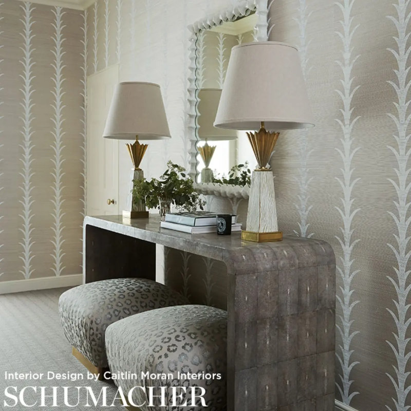 Papier peint Schisacher x Celerie Kemble Acanthus, Brume