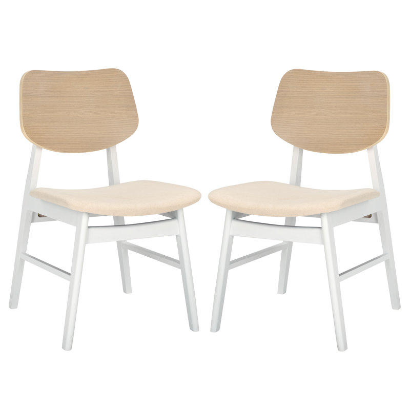 Chaise Rhonda, Beige / blanc / brun