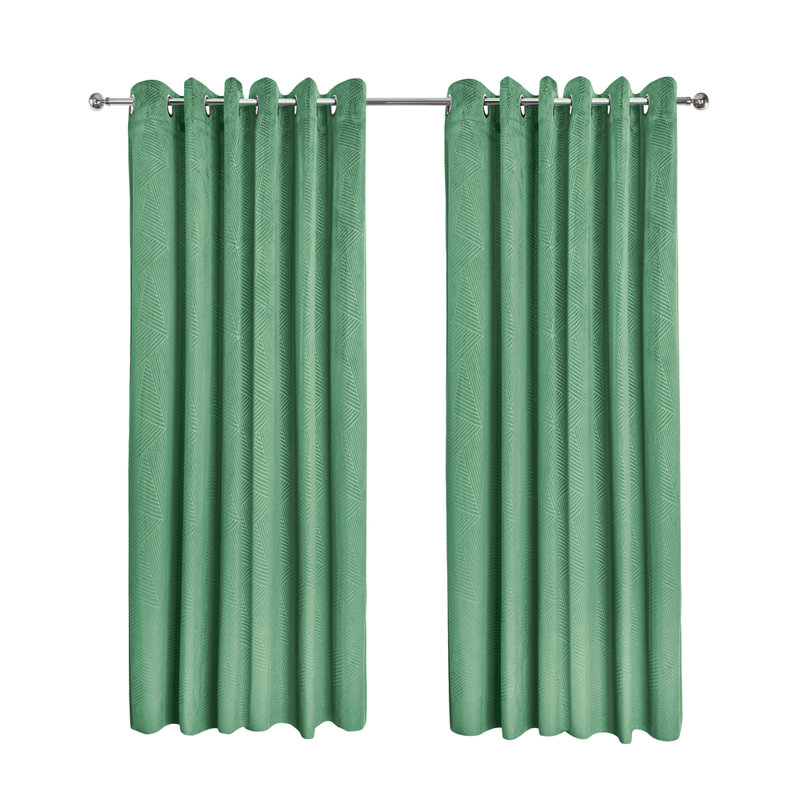 Blackout Curtain Panel Pair, 116cm Width x 137cm Drop, Green